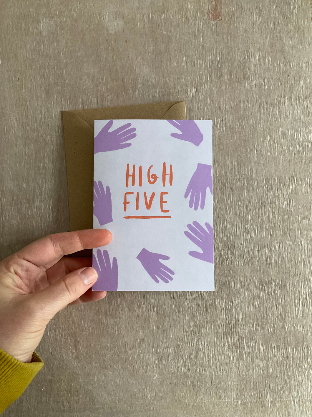 High Five Card- Well done- celebration card