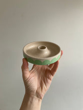 Load image into Gallery viewer, Green scallops candle holder

