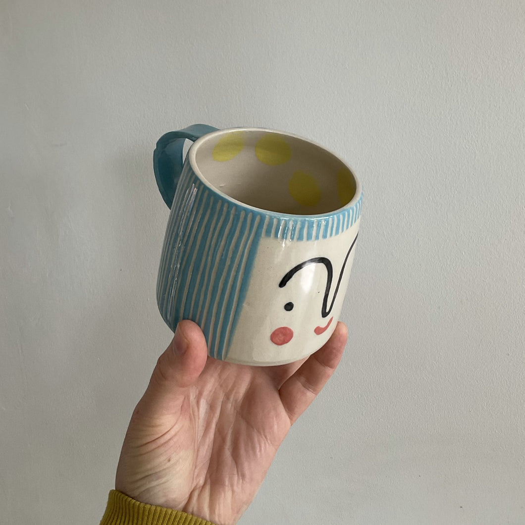 Light Blue Haired Person Mug
