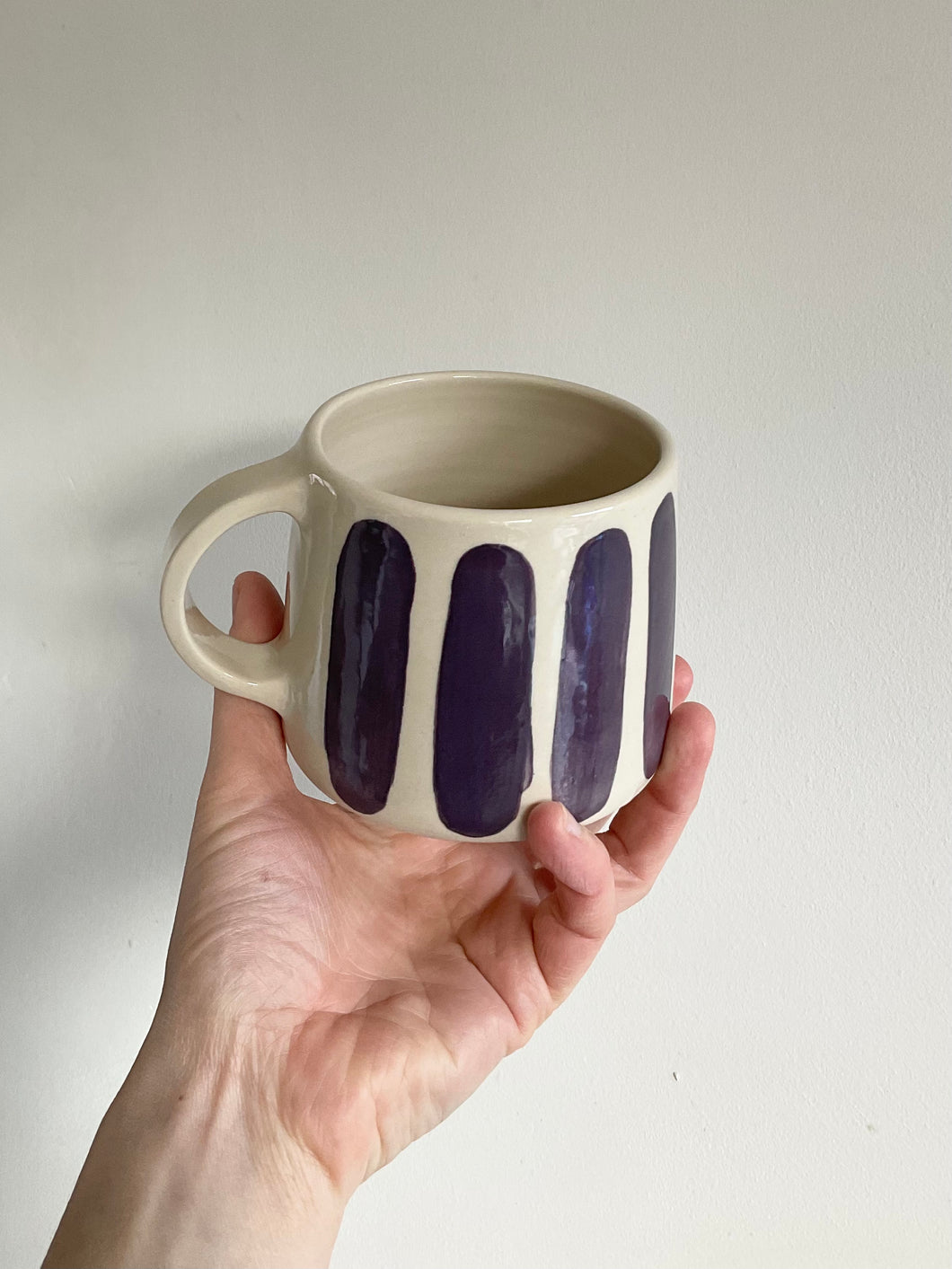 Deep Purple Striped Mug