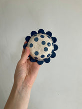 Load image into Gallery viewer, Flower Trinket Dish - Dark Blue
