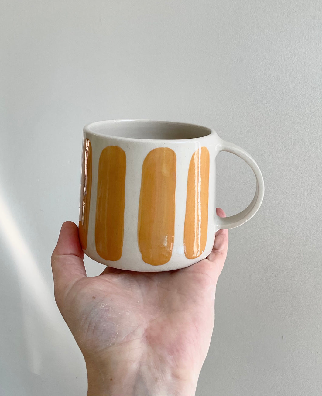 Egg Yellow Striped Mug