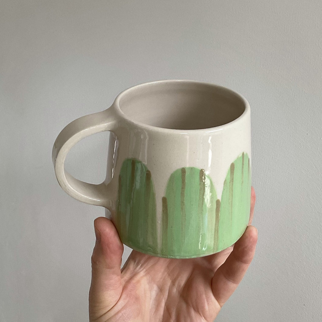 Green Scallops Mug